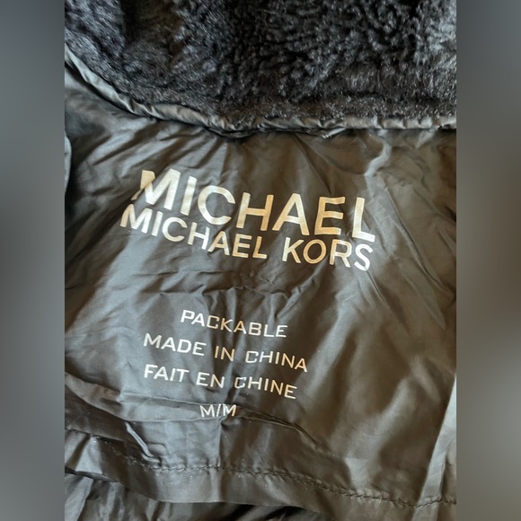 MICHAEL KORS Long Black Packable Warm Winter Puffer Jacket. Size M - Picture 7 of 16